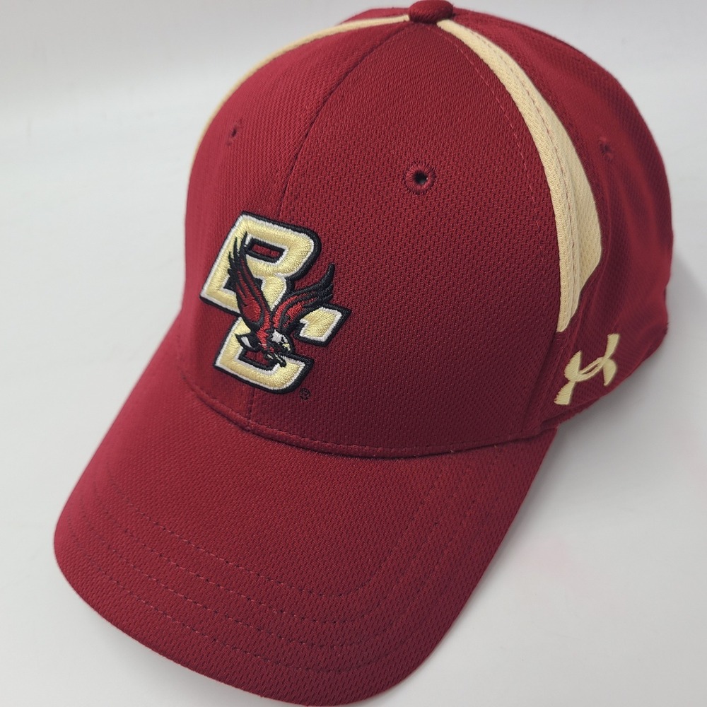 Boston College Eagles Hat Fitted XL Under Armour‎ Red Gold NCAA University Men